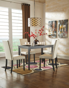 Kimonte Dining Table and 4 Chairs (2 COLORS)