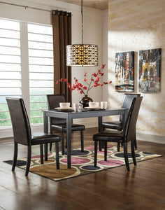 Kimonte Dining Table and 4 Chairs (2 COLORS)