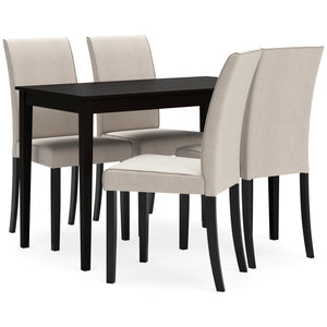 Kimonte Dining Table and 4 Chairs (2 COLORS)