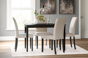 Kimonte Dining Table and 4 Chairs (2 COLORS)