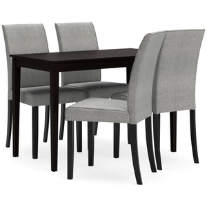 Kimonte Dining Table and 4 Chairs (2 COLORS)