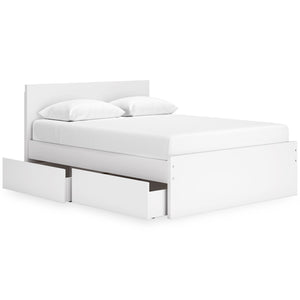 Onita Full Panel Platform Bed with 1 Side Storage