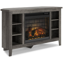 Load image into Gallery viewer, Arlenbry Corner TV Stand with Electric Fireplace
