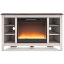 Load image into Gallery viewer, Dorrinson Corner TV Stand with Electric Fireplace
