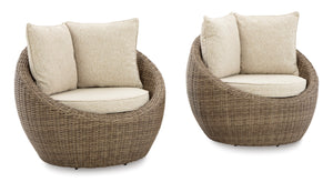 Danson Swivel Lounge with Cushion (Set of 2)